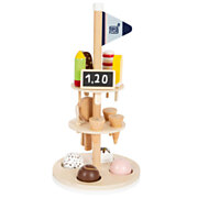 Small Foot - Wooden Ice Creams with Holder, 15 pcs.