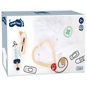 Small Foot - Doctor's Coat with Wooden Accessories, 4pcs.