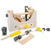 Small Foot - Wooden Tool Box 2in1, 28pcs.