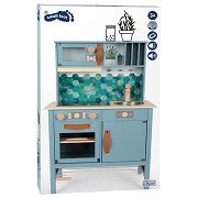 Small Foot - Wooden Children's Kitchen Blue, 7 pcs.