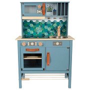 Small Foot - Wooden Children's Kitchen Blue, 7 pieces.