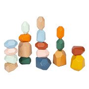 Small Foot - Wooden Balance Blocks Safari, 18 pcs.