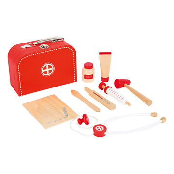 Wooden Doctor Set in Red Case