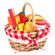 Small Foot - Picnic Basket with Wooden Cutting Food