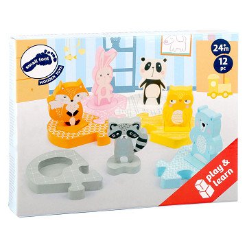 Small Foot - Holz-Formpuzzle Tiere