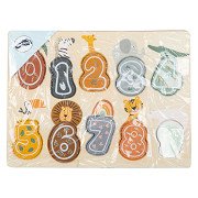 Small Foot - Wooden Number Puzzle Safari