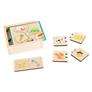 Small Foot - Wooden Puzzle Animals and their Food
