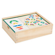 Wooden Shapes Puzzle Letters and Numbers