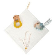 Small Foot - Cuddle Cloth Seacoast with Rattle and Grab Ring, 3dlg.