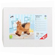 Small Foot - Wooden Rocking Horse Brown with Seat and Sound