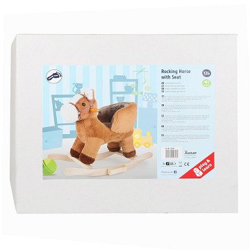 Small Foot - Wooden Rocking Horse Brown with Seat and Sound