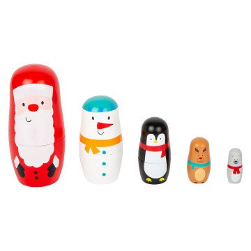 Small Foot - Matroschka-Puppen aus Holz für Weihnachten