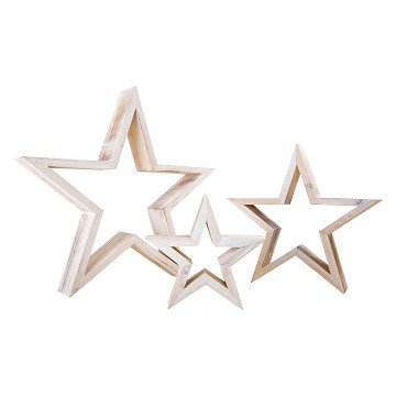 Small Foot - Wooden Decorative Stars, 3 pcs.