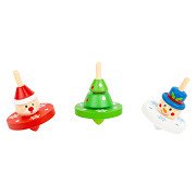 Small Foot - Wooden Spinning Top Christmas