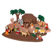 Small Foot - Wood Carved Nativity Scene Playset, 24pcs.