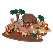 Small Foot - Wood Carved Nativity Scene Playset, 24 pcs.