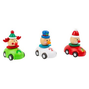 Small Foot - Wooden Pull-back Christmas Car