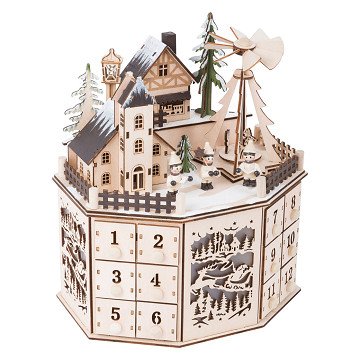 Small Foot - Adventskalender aus Holz mit Weihnachtslandschaft