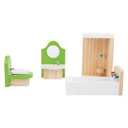 Small Foot - Puppenhausmöbel aus Holz Badezimmer, 4-teilig.