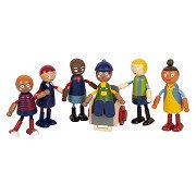 Small Foot - Wooden Dollhouse Family with Wheelchair, 6pcs.