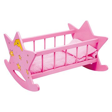 Small Foot - Houten Poppenbed Ster Roze