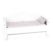 Small Foot - Puppenbett aus Holz mit Schublade und Bettwäsche, 4-tlg.