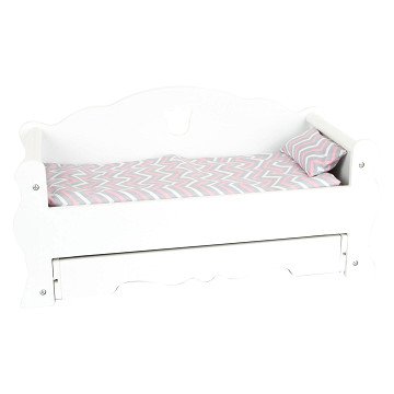 Small Foot - Puppenbett aus Holz mit Schublade und Bettwäsche, 4-tlg.