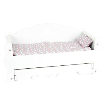 Small Foot - Wooden Doll Bed with Drawer and Bedding, 4dlg.