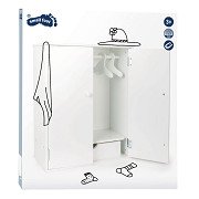 Small Foot - Puppengarderobe aus Holz mit Kleiderbügeln, 3-teilig.