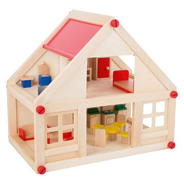 Small Foot - Puppenhaus aus Holz mit Möbeln, 23dlg.