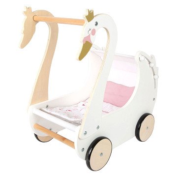 Small Foot - Puppenwagen Schwan aus Holz