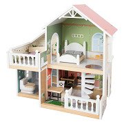 Small Foot - Wooden Urban Villa Dollhouse with Furniture, 9pcs.