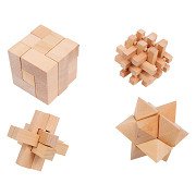 Small Foot Wooden Brain Puzzles Set of 4 Thimble Toys