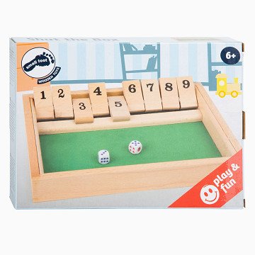 Small Foot - Shut the Box Wooden Dice Game