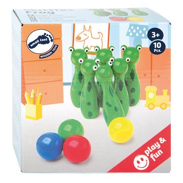 Small Foot - Wooden Kikker Bowling Throwing Game, 10 pcs.