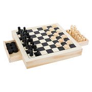 Small Foot - Spielbox 3in1 Schach-Dame-Mühle-Spiel