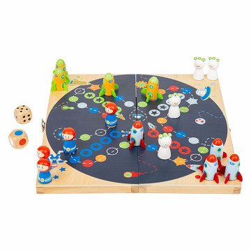 Small Foot - Holz-Ludo-Spiel Raumfahrt