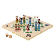 Small Foot - Wooden Ludo Game Farm Animals