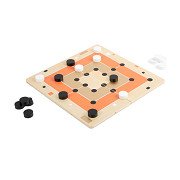Small Foot - Wooden Solitaire and Mill Game Gold Edition