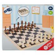 Small Foot - Wooden Chess and Checkers Game XL