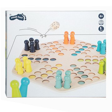 Small Foot - Ludo-Spiel aus Holz - 6 Spieler