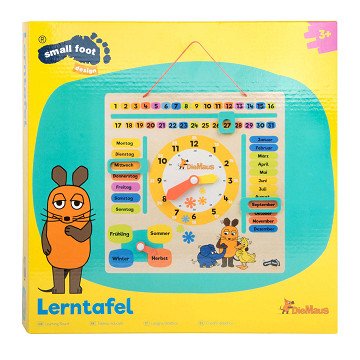 Small Foot - Holz-Lerntafel Uhr beobachtende Maus - Deutsch