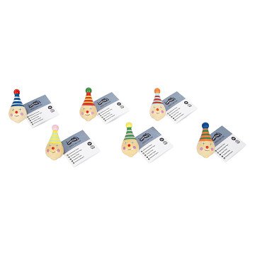 Small Foot - Holzkreisel Clown - 6-tlg.