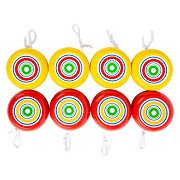Small Foot - Wooden Yo-Yo Yellow and Red, Set of 8