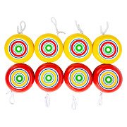 Small Foot - Holz-Yo-Yo Gelb und Rot, 8er-Set