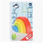 Small Foot - Wooden Building Blocks Rainbow, 5 pcs.