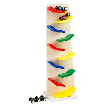 Small Foot - Wooden Zigzag Car Track Tower, 4pcs.