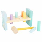 Small Foot - Wooden Hammer Bench Pastel, 8 pcs.