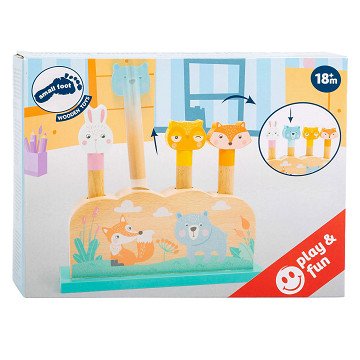 Small Foot - Wooden Motor Skills Shape Insert Game Forest Animals, 5-piece.