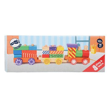 Small Foot - Holzstapelklötze Eisenbahn, 16-tlg.